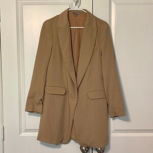 Fares Tan Single Breast Blazer